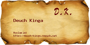Deuch Kinga névjegykártya