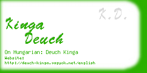 kinga deuch business card